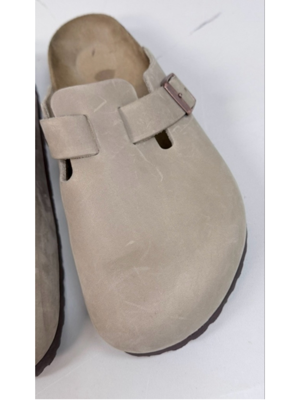 Birkenstock Unisex Boston Soft Footbed Oiled Leather Sz 40 in Tobacco Brown! - Picture 4 of 9